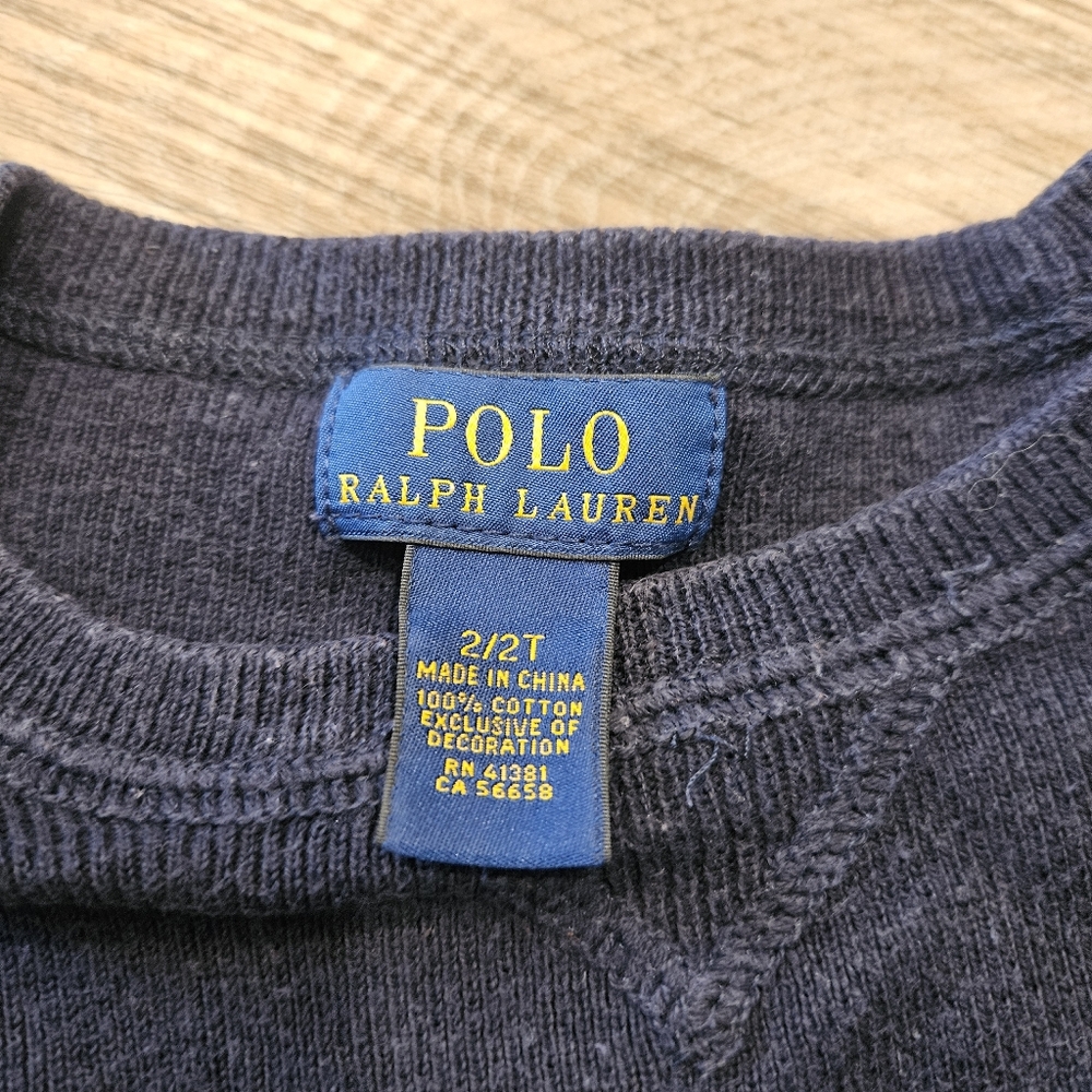 Polo Ralph Lauren Navy Blue Toddler Sweater Size 2t - Picture 3 of 3
